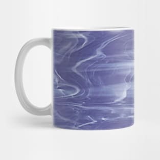 Denim Blue and White Swirl Smoke Glass Mug